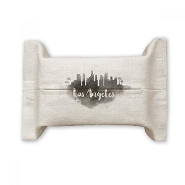 Imagem de Los Angeles America Ink City Painting Suporte de capa de papel para lenços faciais Saco de linho de algodão