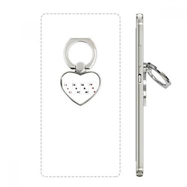 Imagem de Suporte universal de anel de telefone com padrão de clube de diamante pá de 3 corações