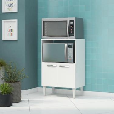 Imagem de Balcão 2 Portas para Forno e Micro-Ondas Felllicci - Branco
