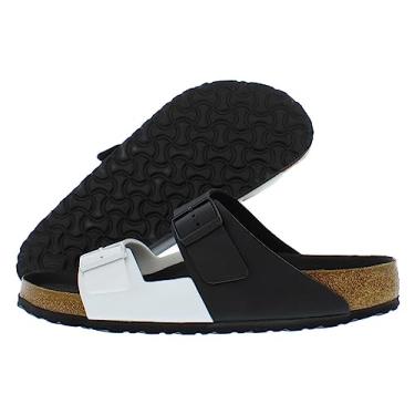 Imagem de Birkenstock Sandálias masculinas Arizona Split, preto/branco, 43 M EUA