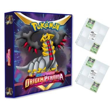 Imagem de Álbum Pasta Fichário Pokemon com 20 Folhas YES 9 Bolsos Espada e Escudo Origem Perdida Capa Dura Reforçado