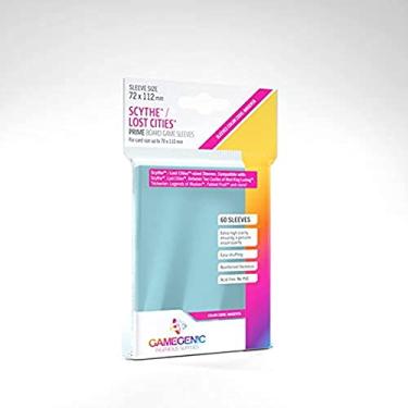 Imagem de 2 Packs Gamegenic Prime Board Game Sleeves 60ct Scythe Lost Cities Size Card Sleeves Individual Pack