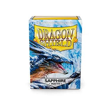 Imagem de 10 Pack Dragon Shield Matte Sapphire Standard Size 100 ct Card Sleeves Display Case