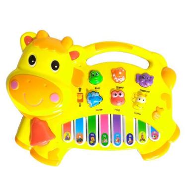 Pianinho Infantil Educativo com Músicas Sons de bichos e Jogo em Português  - DM Toys - Piano / Teclado de Brinquedo - Magazine Luiza