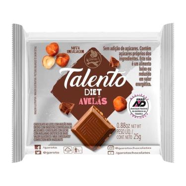 Imagem de Chocolate Talento Diet 25g Embalagem com 15 Unidades