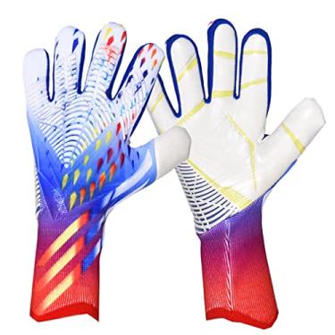 Imagem de Luvas de goleiro, luvas de futebol juvenil, luvas de goleiro de futebol de látex masculino profissional, luvas de goleiro de futebol com proteção de dedos para treinamento e partida