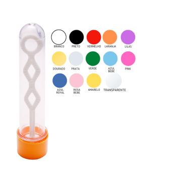 Imagem de Kit 60 Itens Tubete Bolha De Sabão 13 Cm Em Acrílico