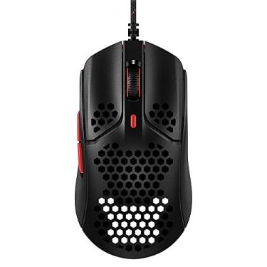 Imagem de HyperX Pulsefire Haste – Mouse Gamer – Ultraleve, 59 g, Honeycomb Shell, Hex Design, Hyperflex Cabo USB, Até 16000 DPI, 6 botões programáveis – Preto/Vermelho