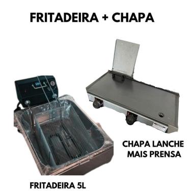 Imagem de Kit Chapa E Fritadeira Eletrica