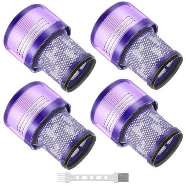 Imagem de Pacote com 4 filtros de substituição peças compatíveis com V11 Torque V11 Animal V15 Inspection V11 Aspirador sem fio V15s Detectar aspirador submarino, compare com a peça 970013-02