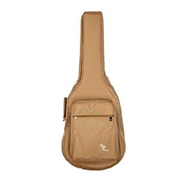 Imagem de Capa P/ Violão Folk Extra Bolso Cargo - Nylon 600 - Bege Bkr 1 [F108]