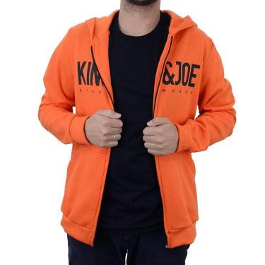 Imagem de Blusa Masculina King&Joe Moletom Slim Laranja - MO20202-Masculino
