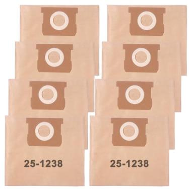 Imagem de Pacote com 8 sacos de aspirador de pó 25-1238 compatíveis com Stanley & Porter Cable 4 galões aspirador molhado/seco SL18301-4B, SL18301-3B, PCX18301-4B