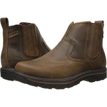 Imagem de Skechers Segmento de ajuste relaxado masculino - Bota Dorton, Marrom escuro, 38