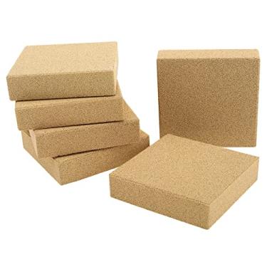 Imagem de RealPlus Meio de filtro de aquário biológico de tijolos de cerâmica para aquário marinho e de água doce, filtro de tanque de peixes, 6 unidades (10 x 10 x 2,5 cm)