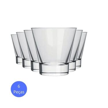 Imagem de Jogo Copos de Vidro 6 Unidades Grosso Robusto 350ml Ilhabela Rocks Caipirinha Drinks Whisky Nadir 