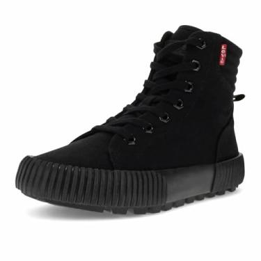 Imagem de Levi's Tênis feminino Olivia CVS Canvas Hightop Fashion, Preto monocromático, 36