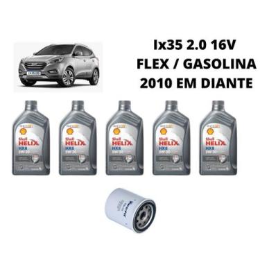 Imagem de KIT TROCA DE OLEO HYUNDAI ix35 2.0 SHELL