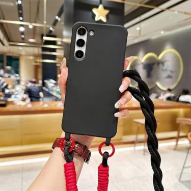 Imagem de Capa de cordão transversal para Samsung Galaxy A15 A35 A55 A25 A05 A05S A14 A54 A34 A24 A13 A23 A53 A73 A33 A12 A52 A32 A72, preta, para Samsung A52 A52S