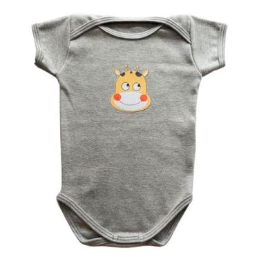 Imagem de Body Manga Curta Girafa Bebê  - Mellane Baby, Mescla, G