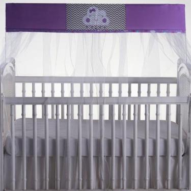 Imagem de Mosquiteiro para berço com bandô 1,40m x 20cm - STUDIO CASA, LUA LILÁS