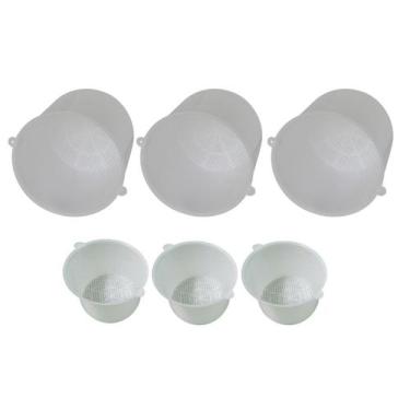 Imagem de Kit Forma polietileno para queijo de 500g e 1kg 6 unidade - Er - Injes