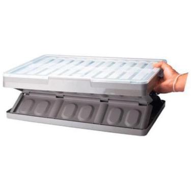 Imagem de Caixa Organizadora Média Dobrável Cinza 9703 Plastil - Plasutil