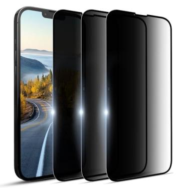 Imagem de YOUULAR Pacote com 3 protetores de tela de privacidade para Samsung Galaxy M55s filme de vidro temperado, antiespião, antiarranhões, acabamento brilhante, resistente a arranhões, alta sensibilidade,