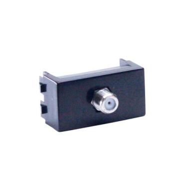 Imagem de Módulo Tomada Tv Cabo Coaxial Preto Rubi - Force Line
