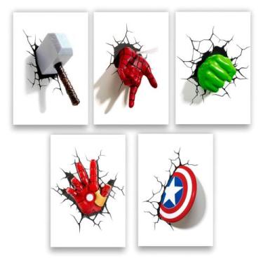 Imagem de Quadro Decorativo Heróis Marvel Vingadores 20x28 - BS QUADROS DECORATI