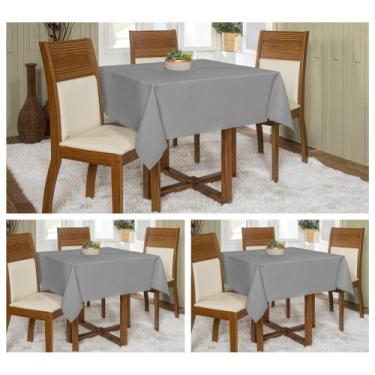 Imagem de Kit 3 Toalhas De Mesa Oxford Quadrada 1,45x1,45 Várias Cores Buffet - 