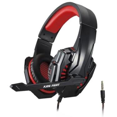 Imagem de Headset Gaming Sate King Fight AE-369R com Fio - Preto/Vermelho - Sate