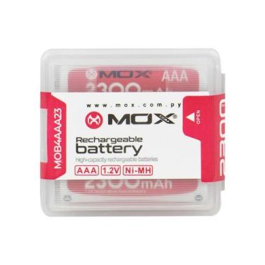 Imagem de Pilha Mox MOB4AAA23 - AAA - 2300MAH - 4 Unidades - Recarregavel