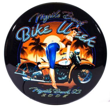 Imagem de Luminoso de Parede Bike Week Motocicleta Retrô Vintage P Bar, Garagem, Churrasqueira, Espaço Gourmet