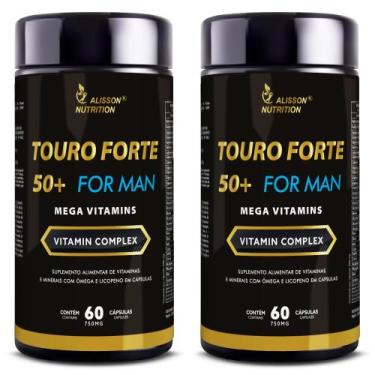 Imagem de Touro Forte 50+ For Man Mega Vitamins 2x60cápsulas Licopeno Boro Manga
