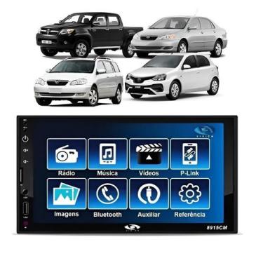 Imagem de Kit Multimídia Corolla Hilux Etios 7 Polegadas MP5 Rádio Bt USB Espelh