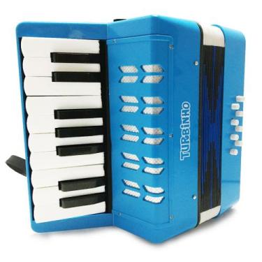 Imagem de Sanfona infantil turbinho de 8 baixos azul claro