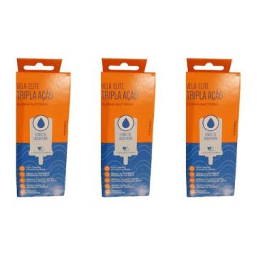 Imagem de Kit 03 Un Vela Elite Tripla Ação Para Filtros Por Gravidade