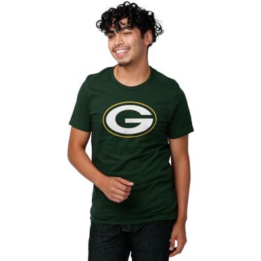 Imagem de FOCO Camiseta masculina de manga curta com logotipo do time NFL padrão, cor primária, grande