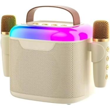 Imagem de Caixa de Som Bluetooth Portátil com Microfones Integrados, Efeitos de Iluminação RGB e Alto-Falantes Potentes
