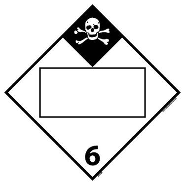 Imagem de NMC DL98BR Placa de cartaz com marcador nacional, veneno, em branco, 26 cm x 26 cm, plástico rígido