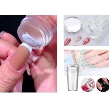 Imagem de Kit Carimbo De Unha Para Francesinha Silicone Transparente + Espátula 