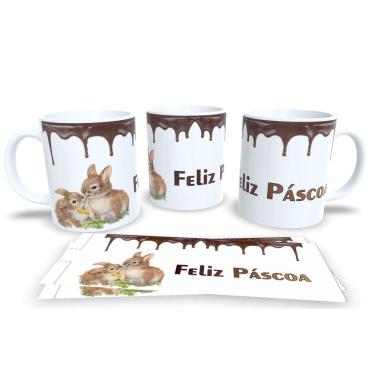 Imagem de Canecas de Porcelana Personalizada Páscoa Presentes Criativos e Cheios de Carinho