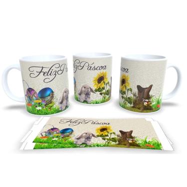 Imagem de Canecas de Porcelana Personalizada Páscoa Presentes Criativos e Cheios de Carinho