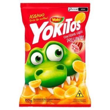 Imagem de Kit 3 Salgadinho de Milho Conchinha Yokitos 153g Sabores, 3x Presunto