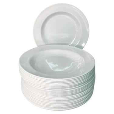 Imagem de Kit 30 Unidades Prato De Melamina Fundo Redondo 25 cm - Bestfer