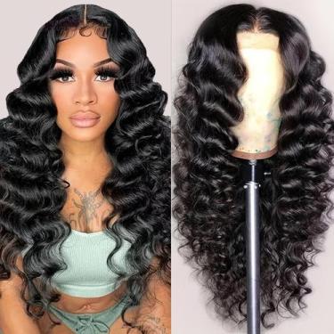 Imagem de Perucas Frontais de Renda NKTU Deep Wave - Cabelo Humano 200 Densidade
