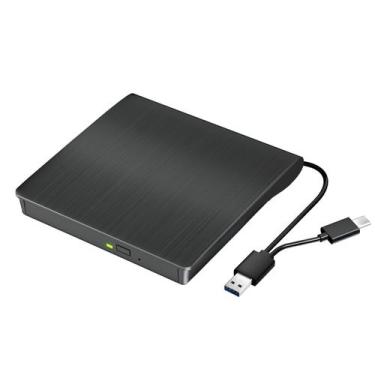 Imagem de Unidade Externa de CD/DVD Yaeonku - USB 3.0 e Tipo C para Laptop