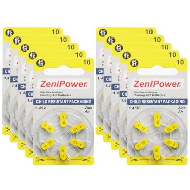 Imagem de ZeniPower Pilhas Para Aparelhos Auditivos Zenipower Tamanho: 10 (60 Pilhas)