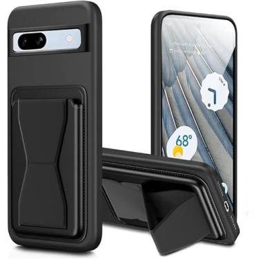 Imagem de Kaotengwo Capa para celular Google Pixel 7A com suporte para cartão e suporte para capa Google Pixel 7A - preta